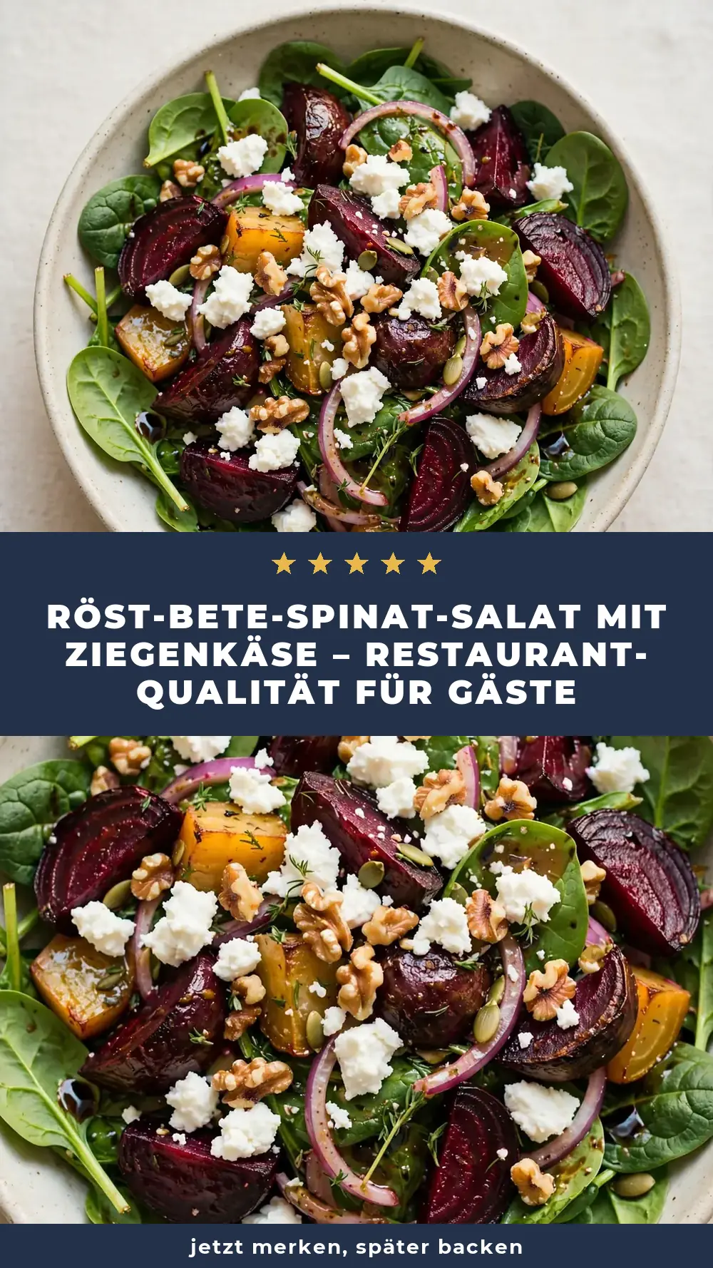 Save Spinach and Roasted Beet Salad with Goat Cheese to Pinterest