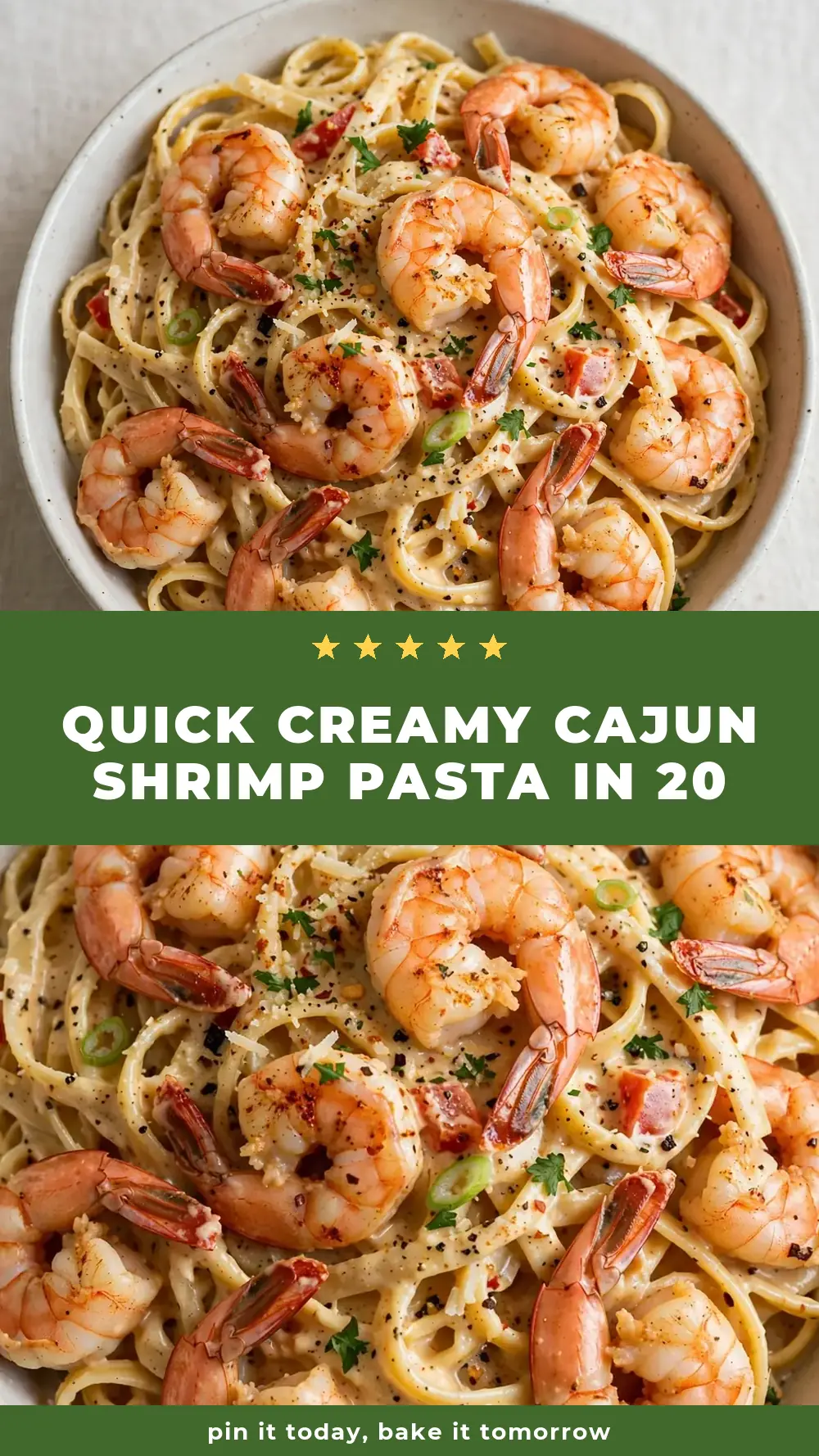 Save Creamy Cajun Shrimp Pasta to Pinterest