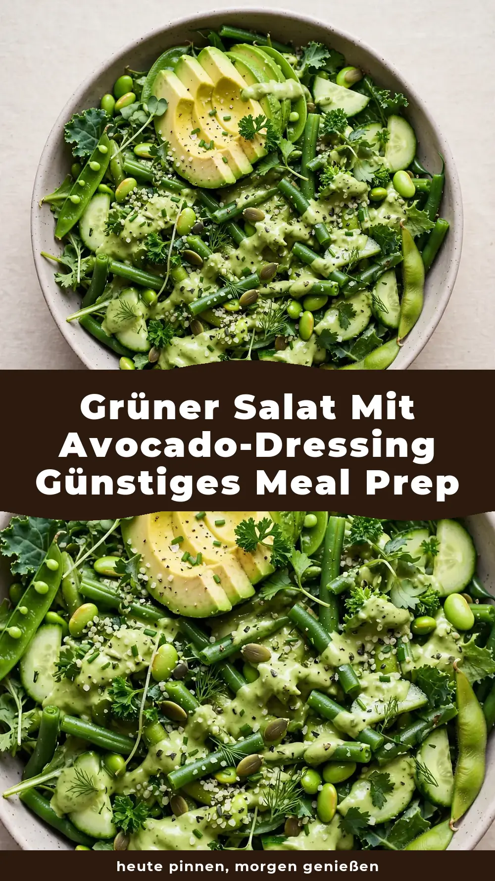 Save Everything Green Salad with Avocado Dressing to Pinterest
