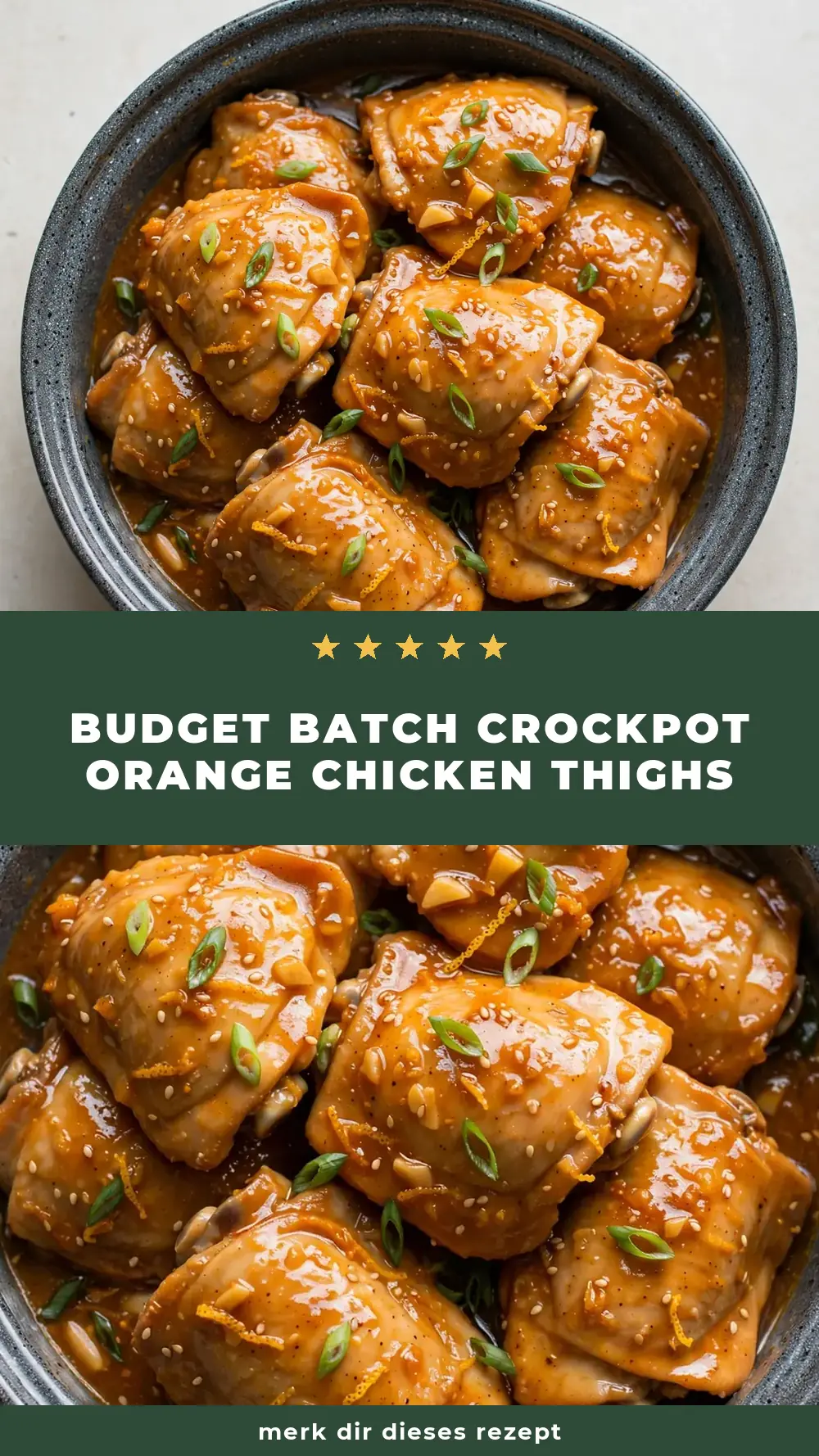 Save Crockpot Orange Chicken Thighs to Pinterest