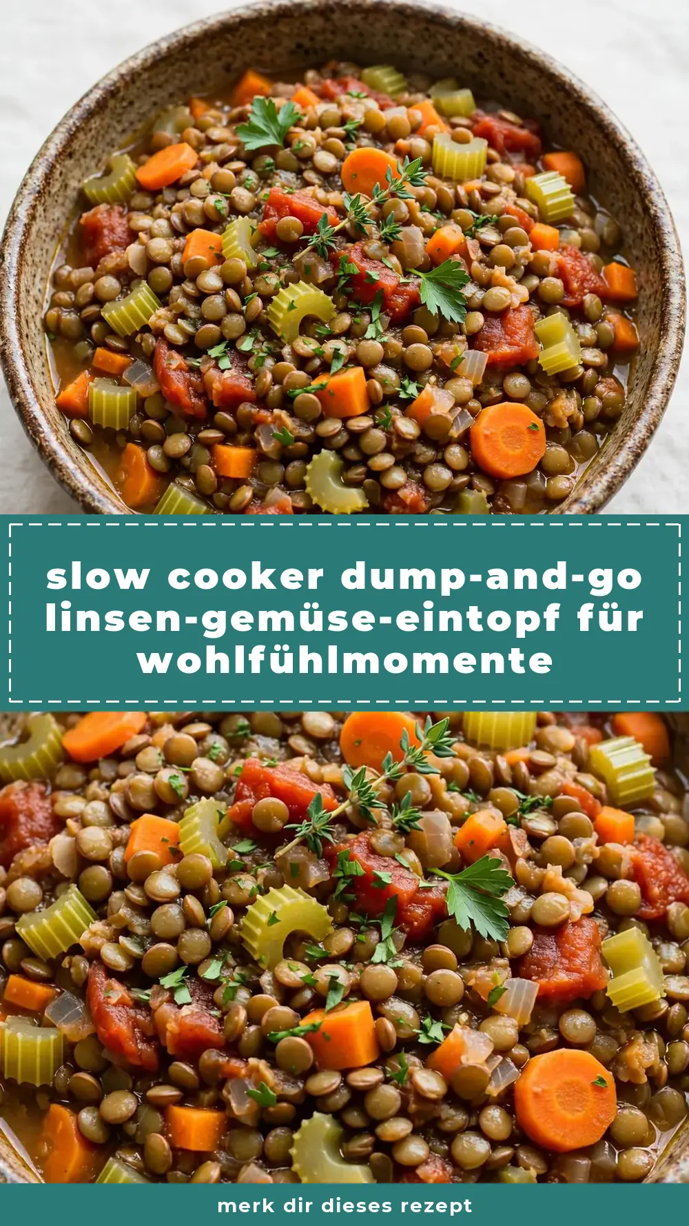 Save Dump-and-Go Crockpot Lentil and Veggie Stew to Pinterest