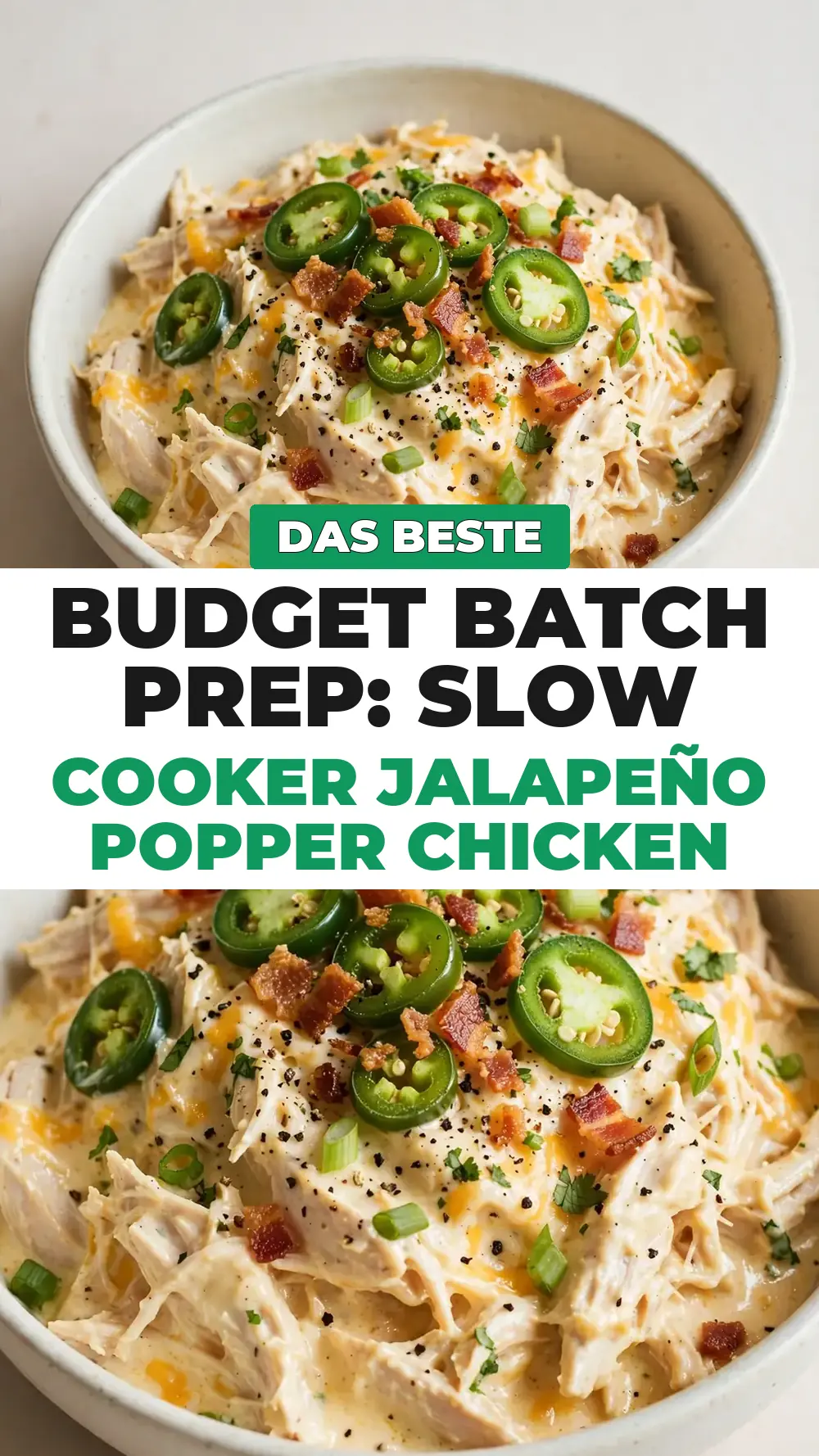 Save Slow Cooker Creamy Jalapeño Popper Chicken to Pinterest
