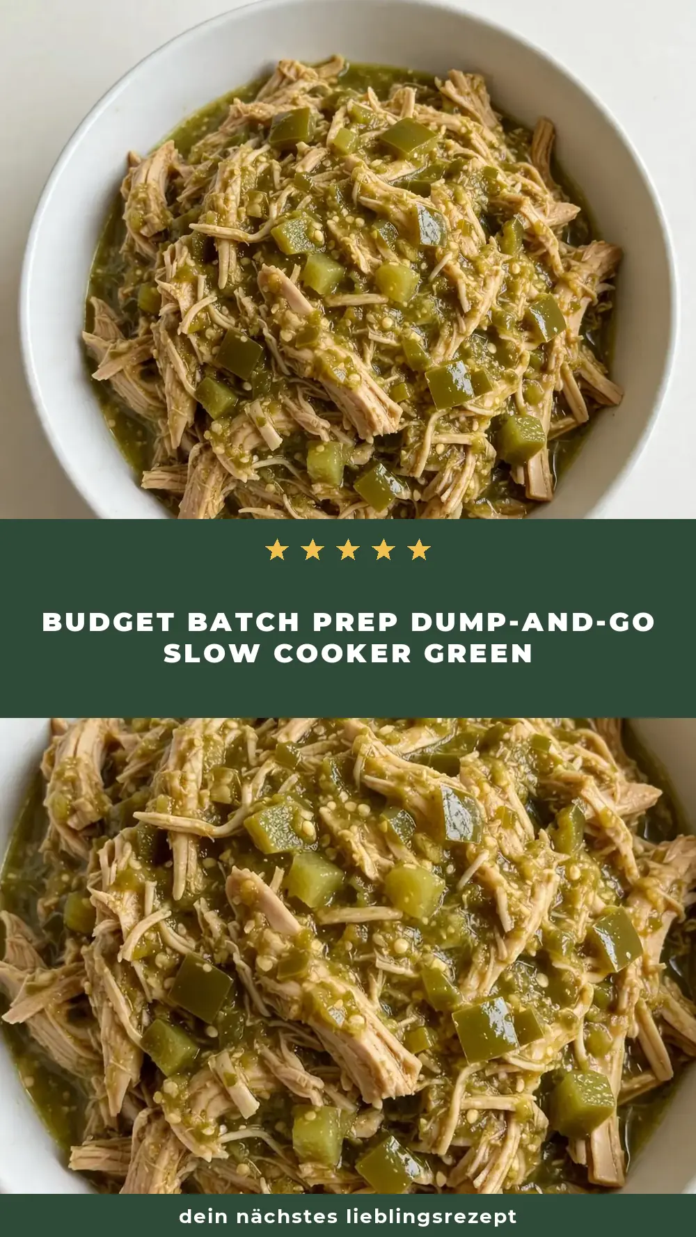 Save Dump-and-Go Slow Cooker Green Chile Chicken to Pinterest