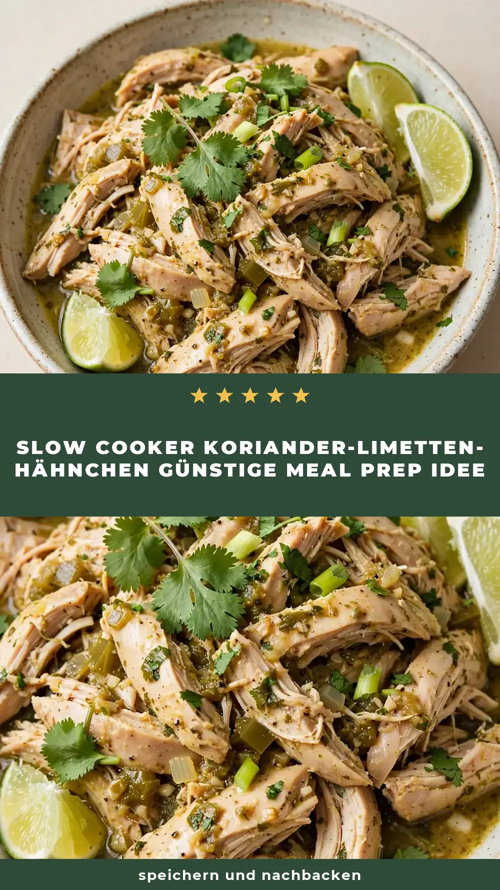 Save Slow Cooker Cilantro Lime Chicken to Pinterest