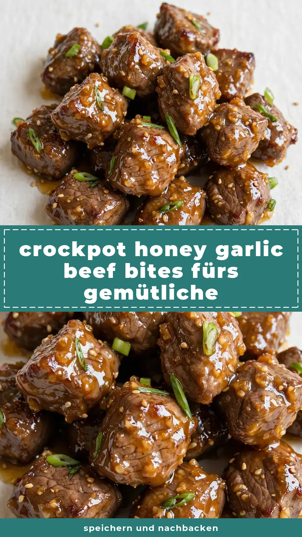 Save Crockpot Honey Garlic Beef Bites to Pinterest