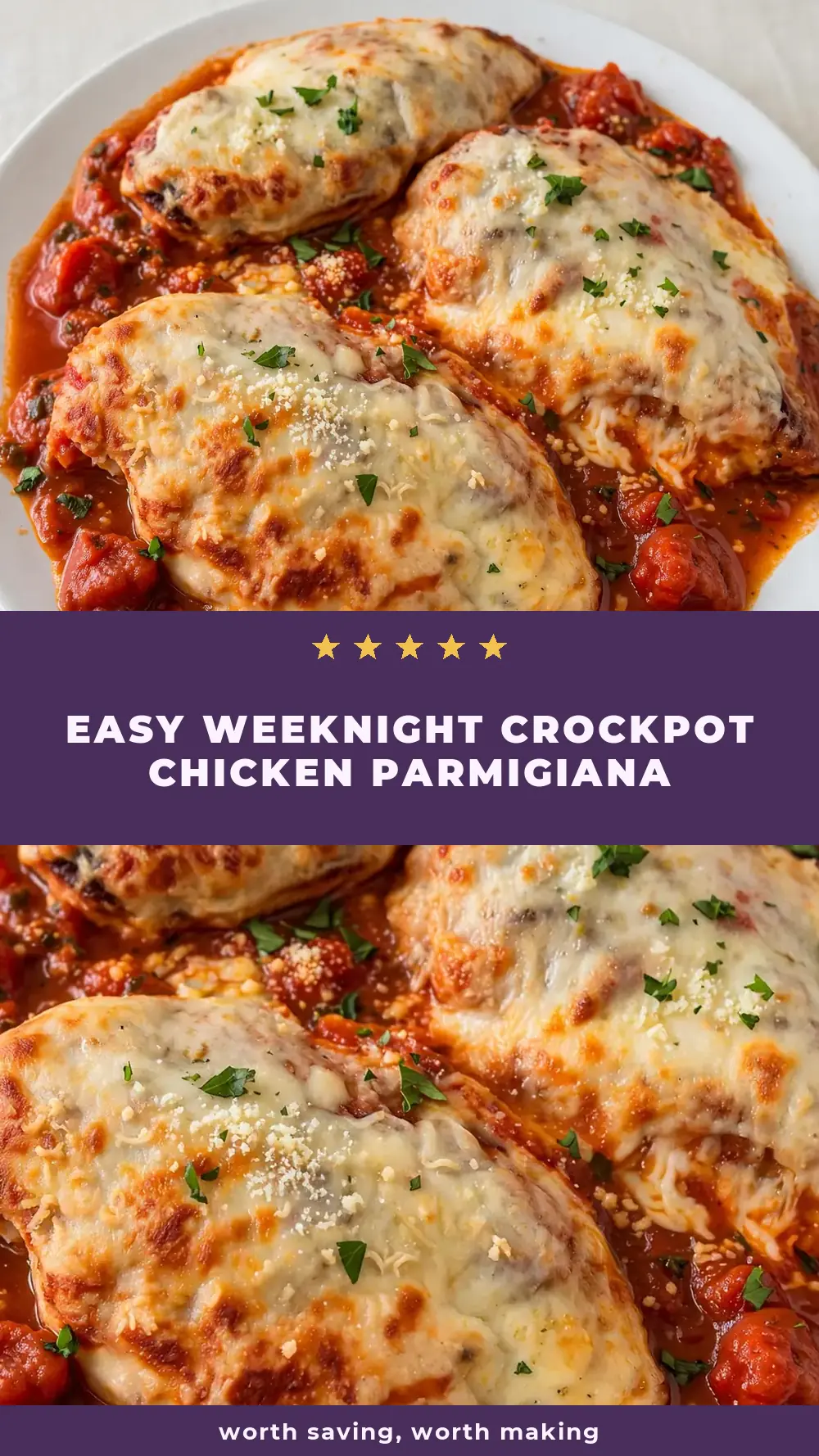 Save Crockpot Chicken Parmigiana to Pinterest