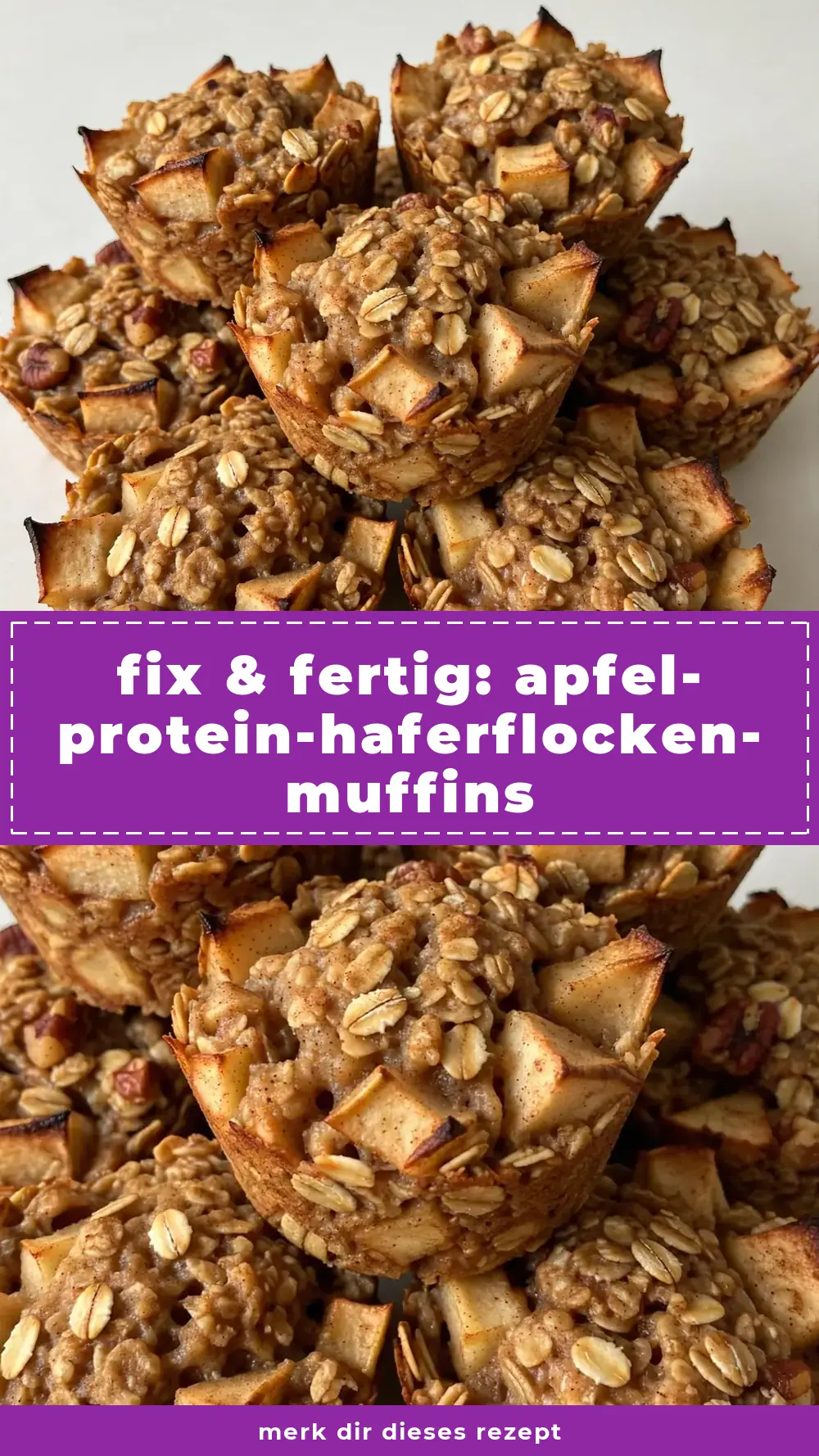 Save baked apple protein oatmeal cups to Pinterest