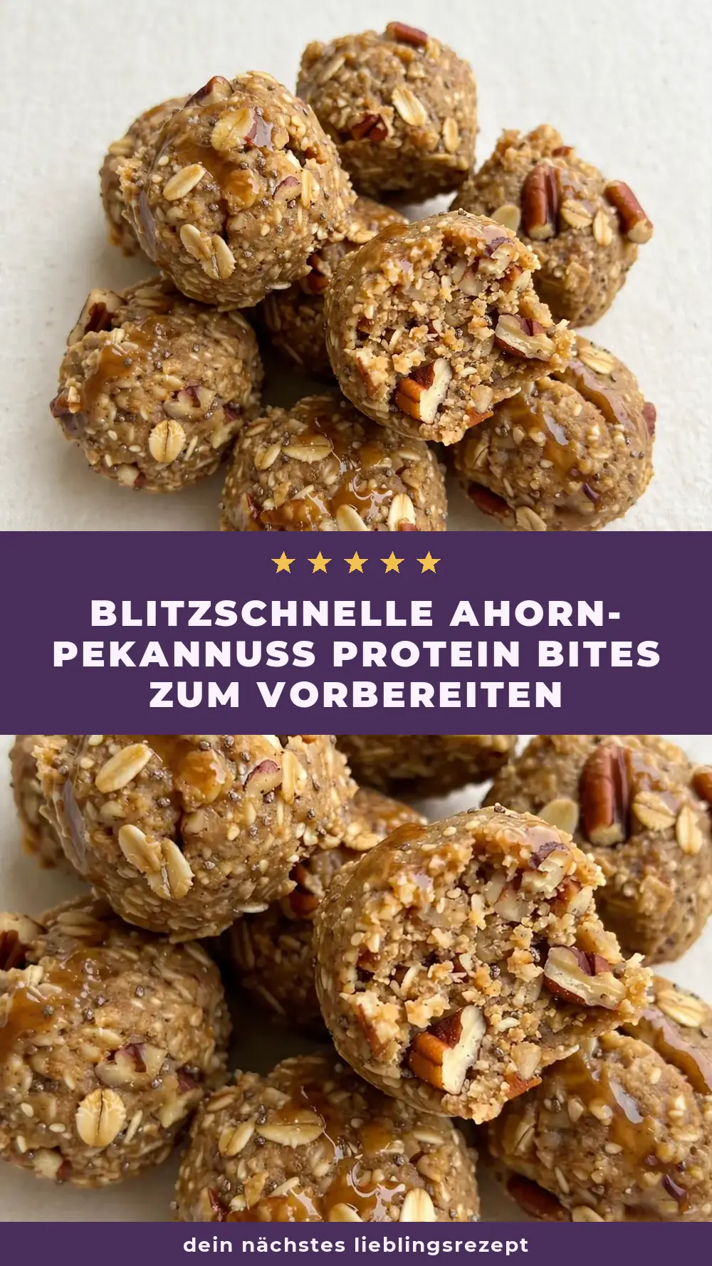 Save maple pecan protein bites to Pinterest