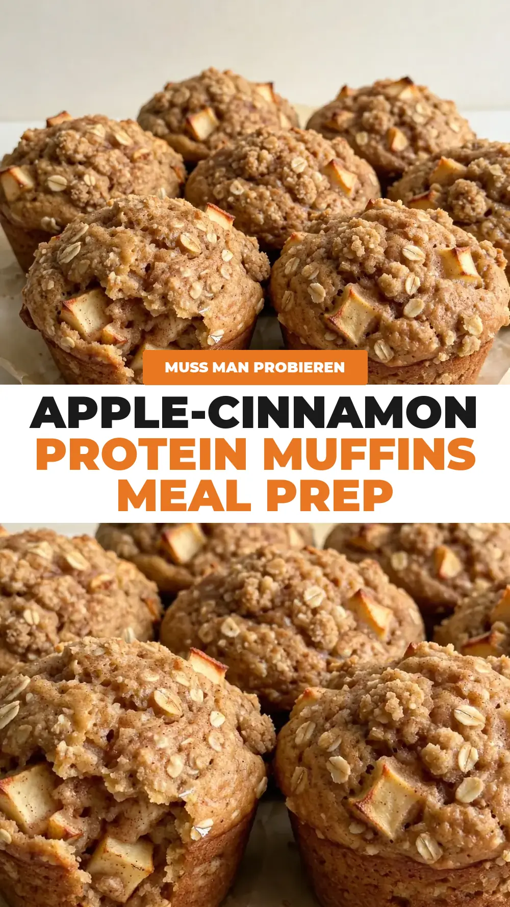Save apple cinnamon protein muffins to Pinterest