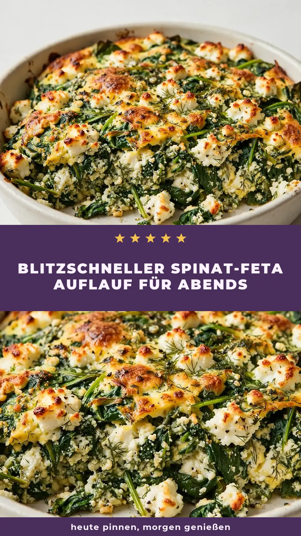 Save spinach and feta breakfast bake to Pinterest