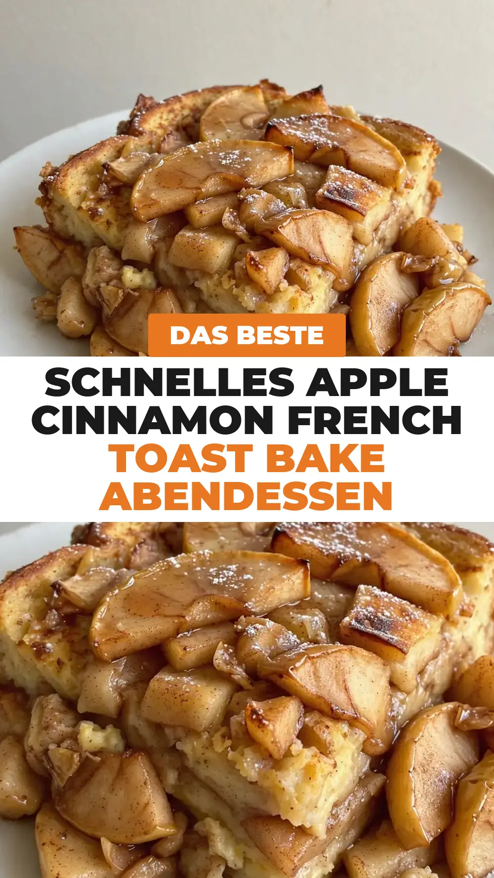 Save apple cinnamon french toast bake to Pinterest