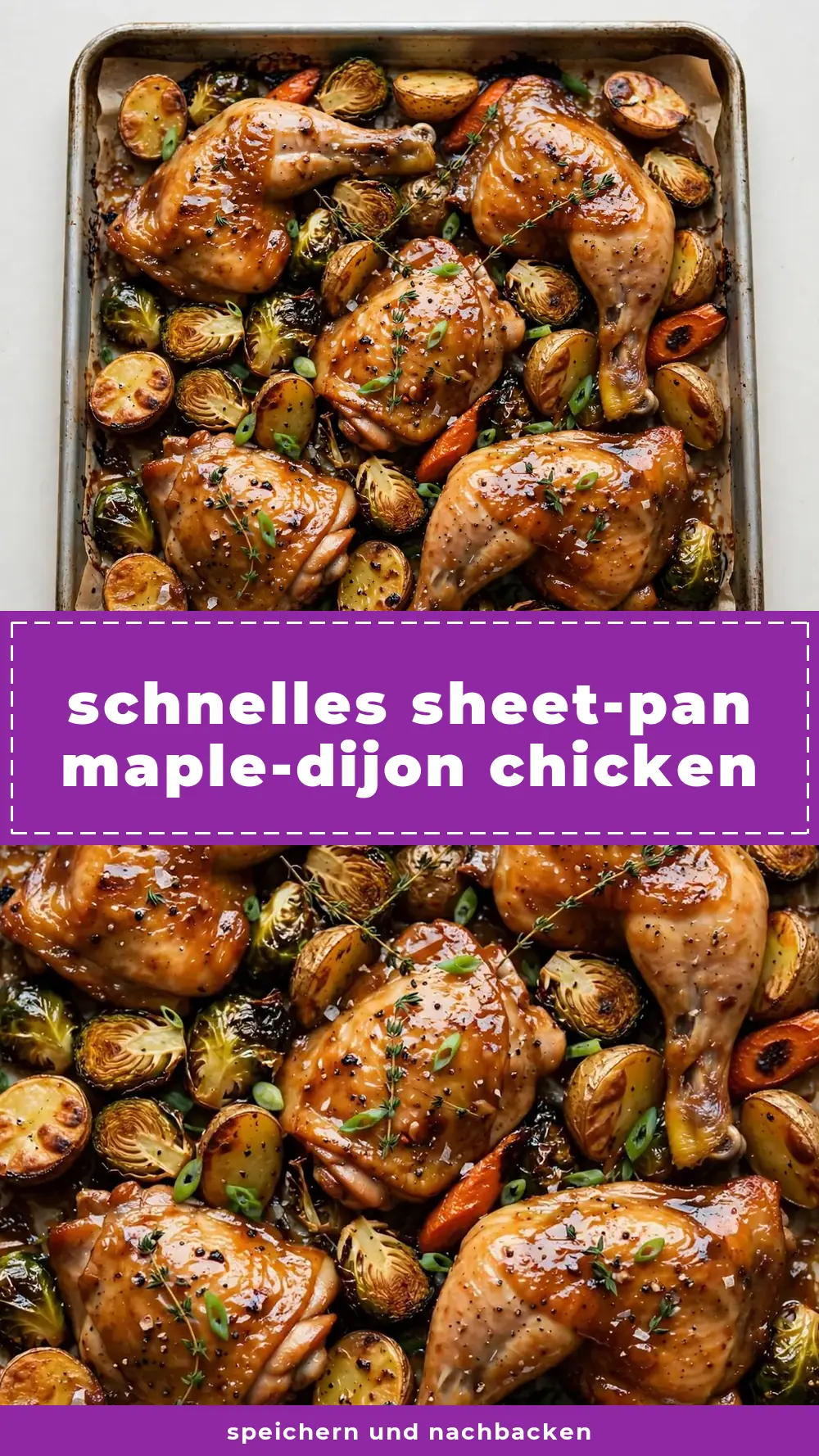 Save sheet pan maple dijon chicken to Pinterest
