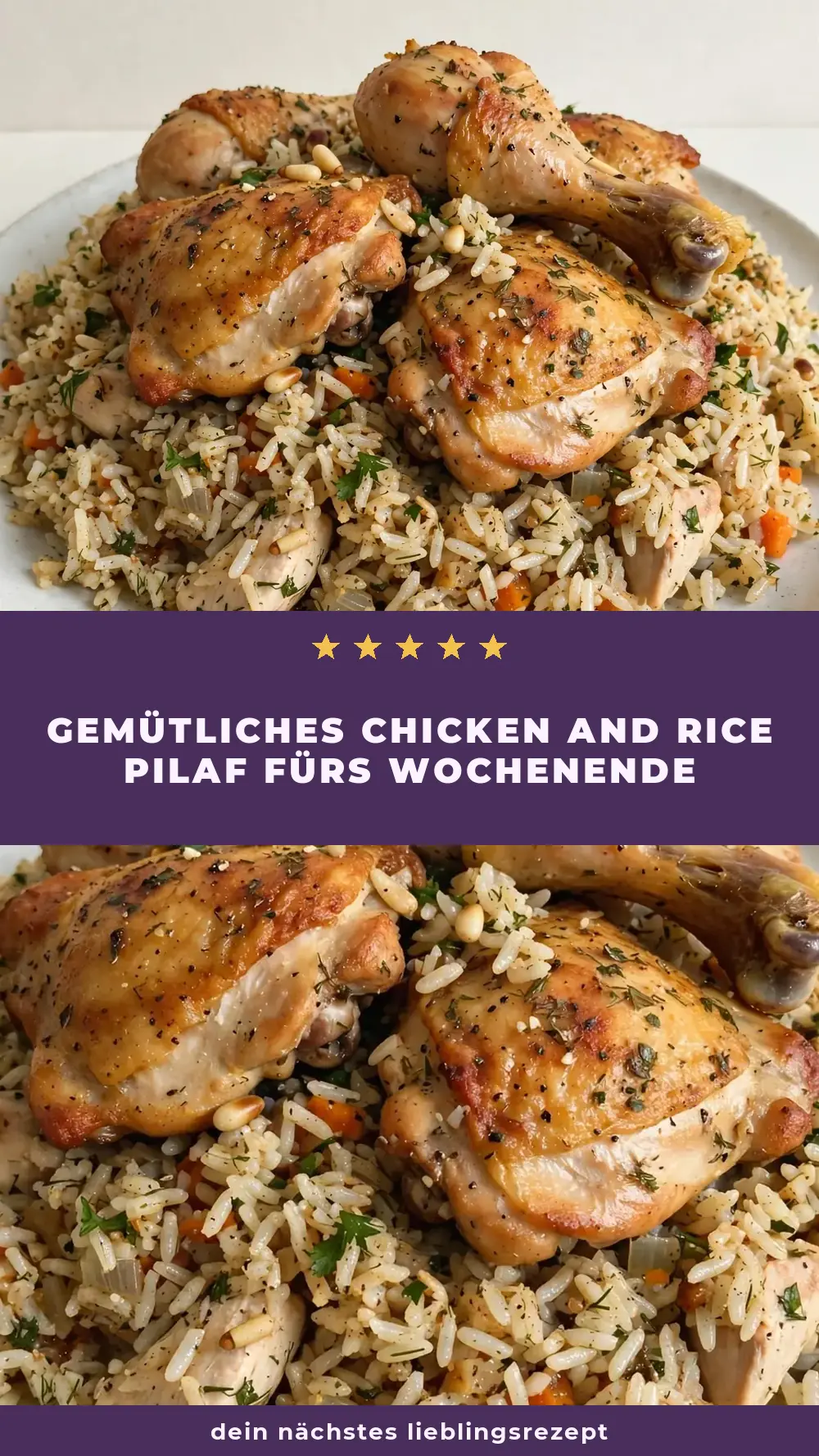 Save fast chicken and rice pilaf to Pinterest