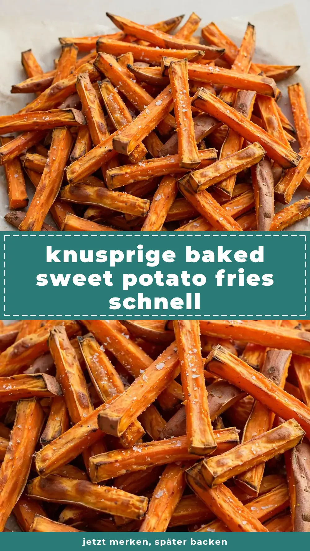 Save simple baked sweet potato fries to Pinterest