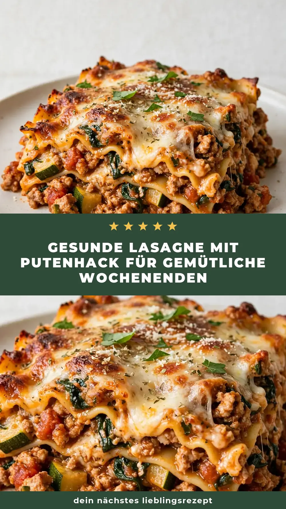Save healthy ground turkey lasagna to Pinterest
