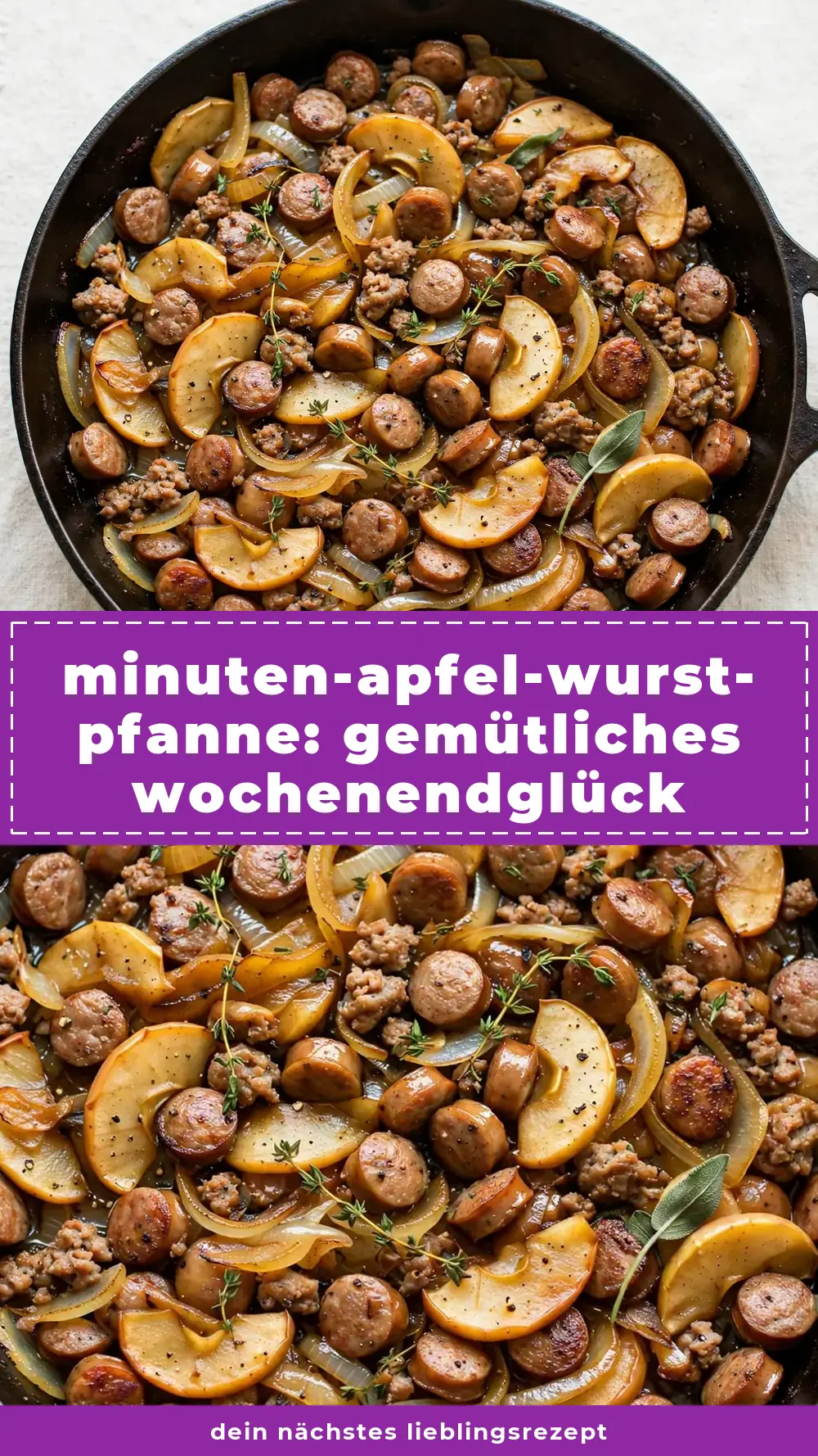 Save minute apple sausage skillet to Pinterest