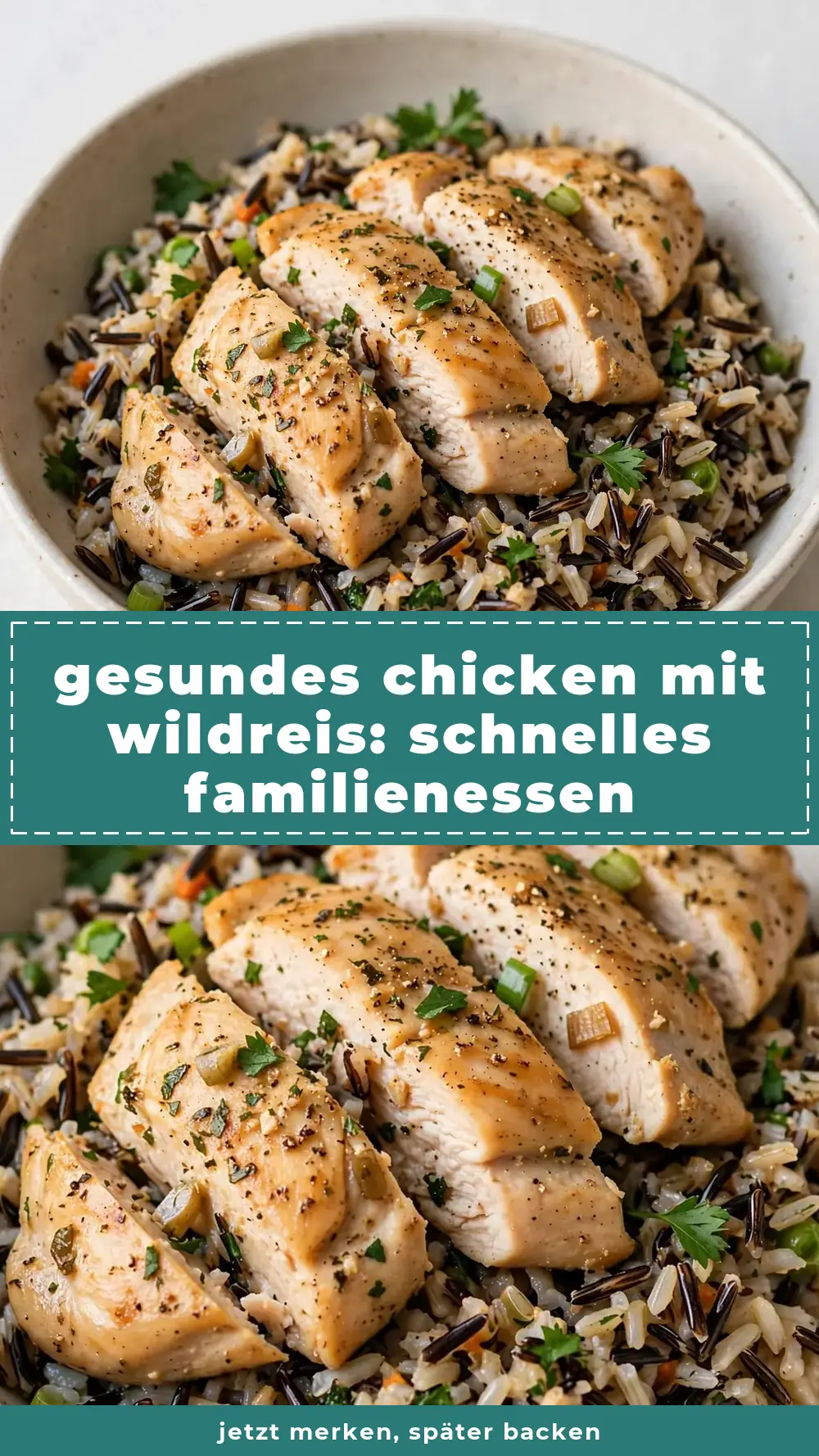 Save healthy chicken and wild rice to Pinterest
