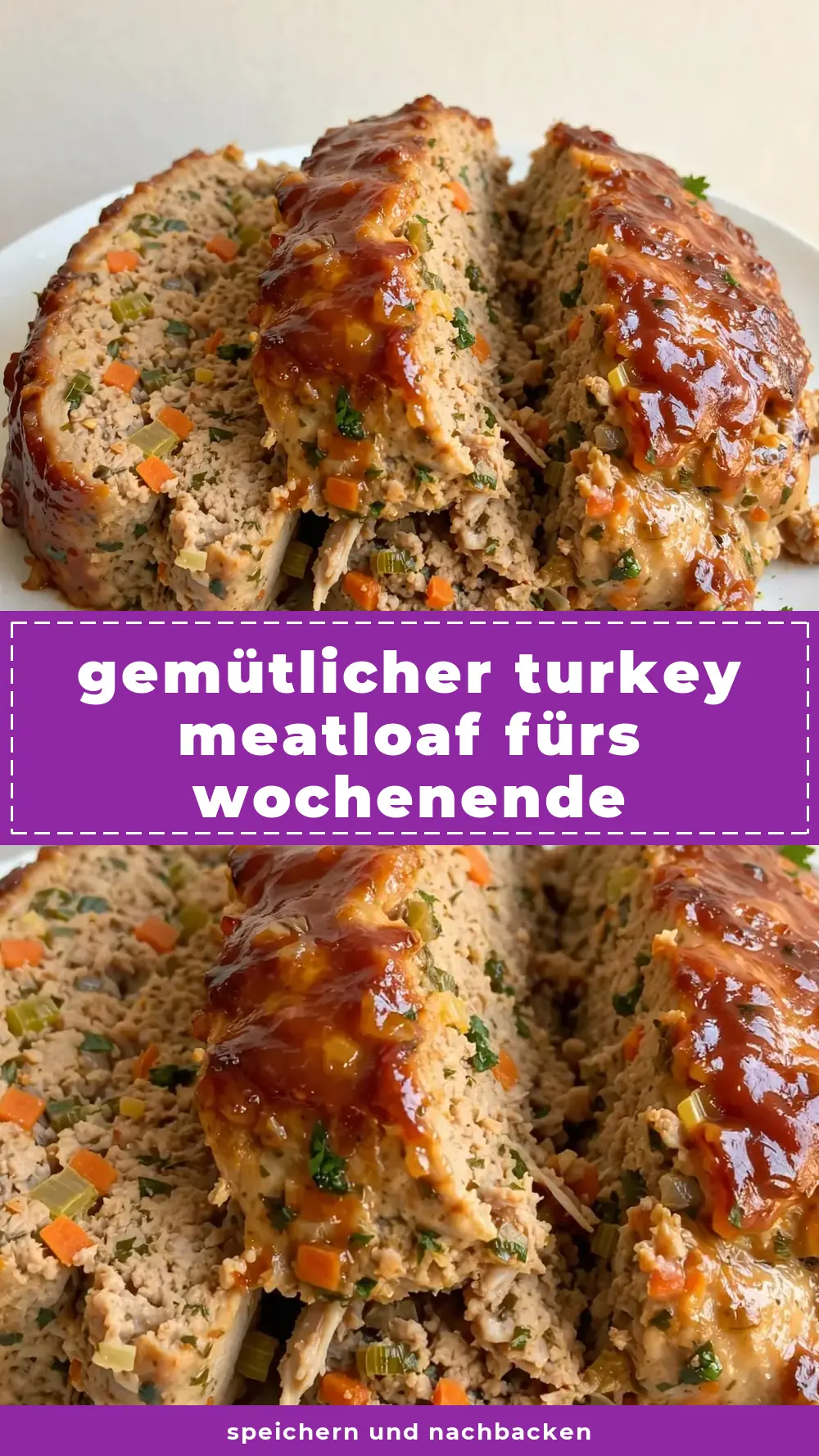 Save family friendly turkey meatloaf to Pinterest