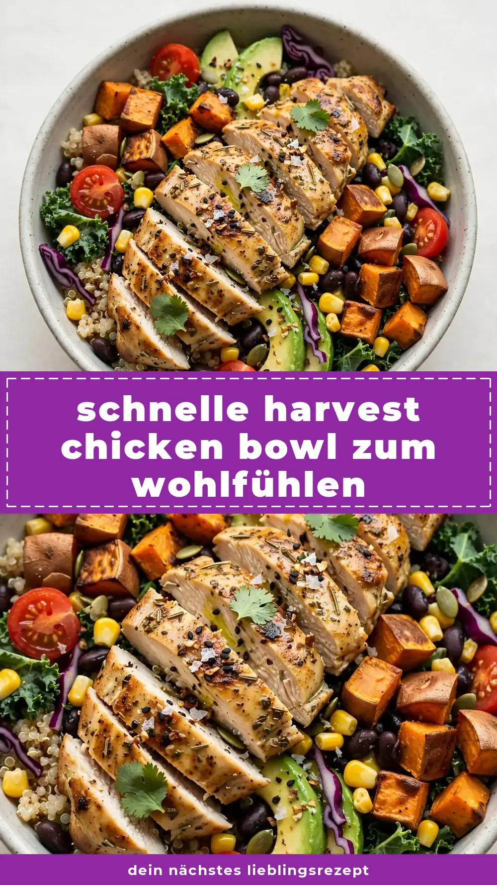 Save quick harvest chicken bowl to Pinterest
