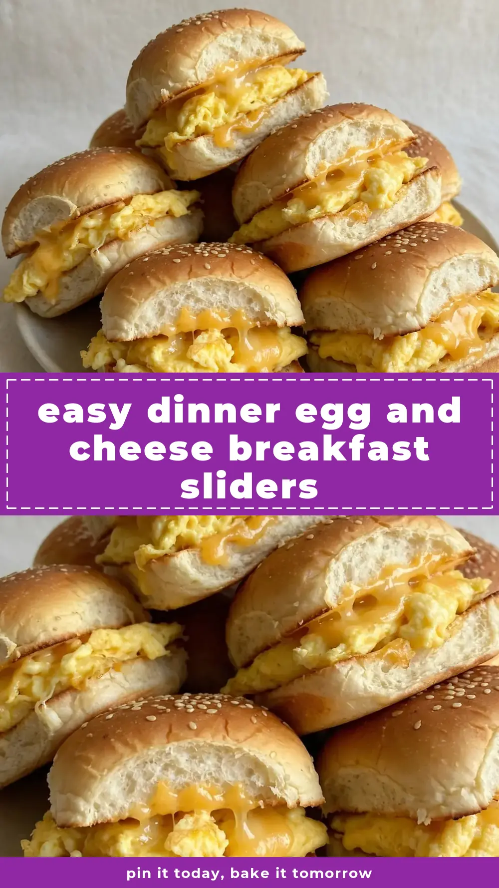 Save Egg and Cheese Breakfast Sliders to Pinterest