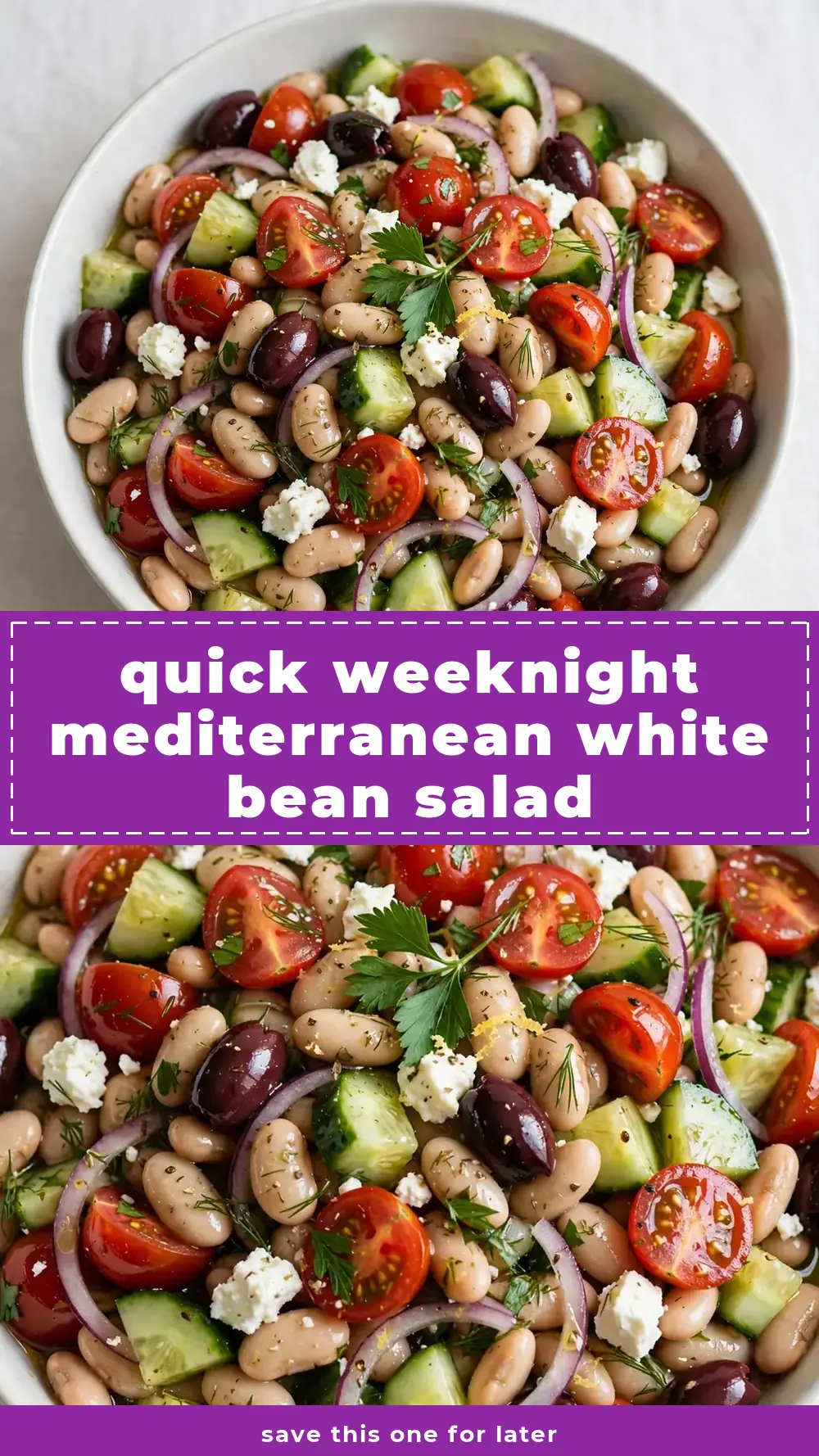 Save Mediterranean White Bean Salad to Pinterest