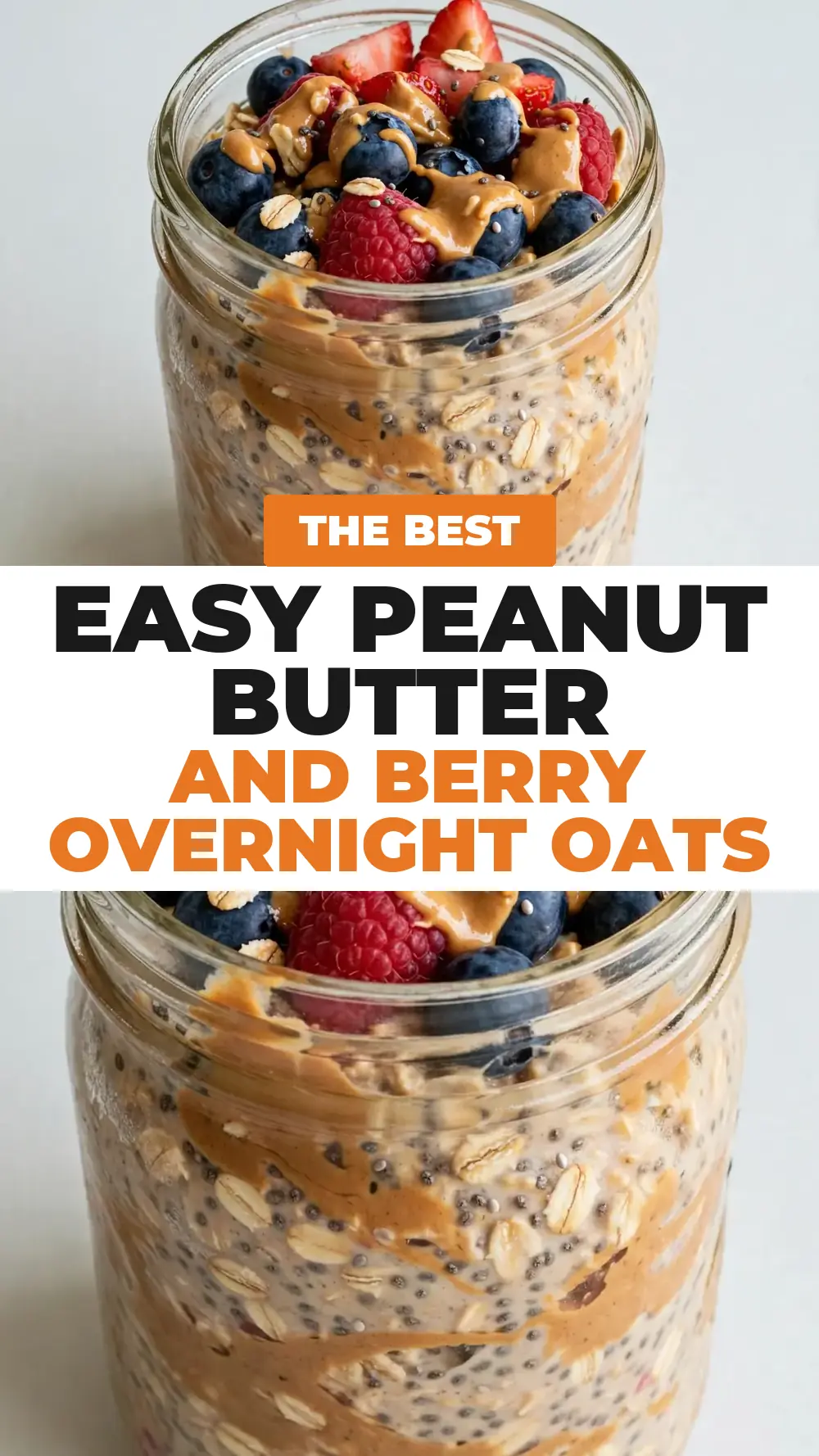 Save Peanut Butter and Berry Overnight Oats to Pinterest