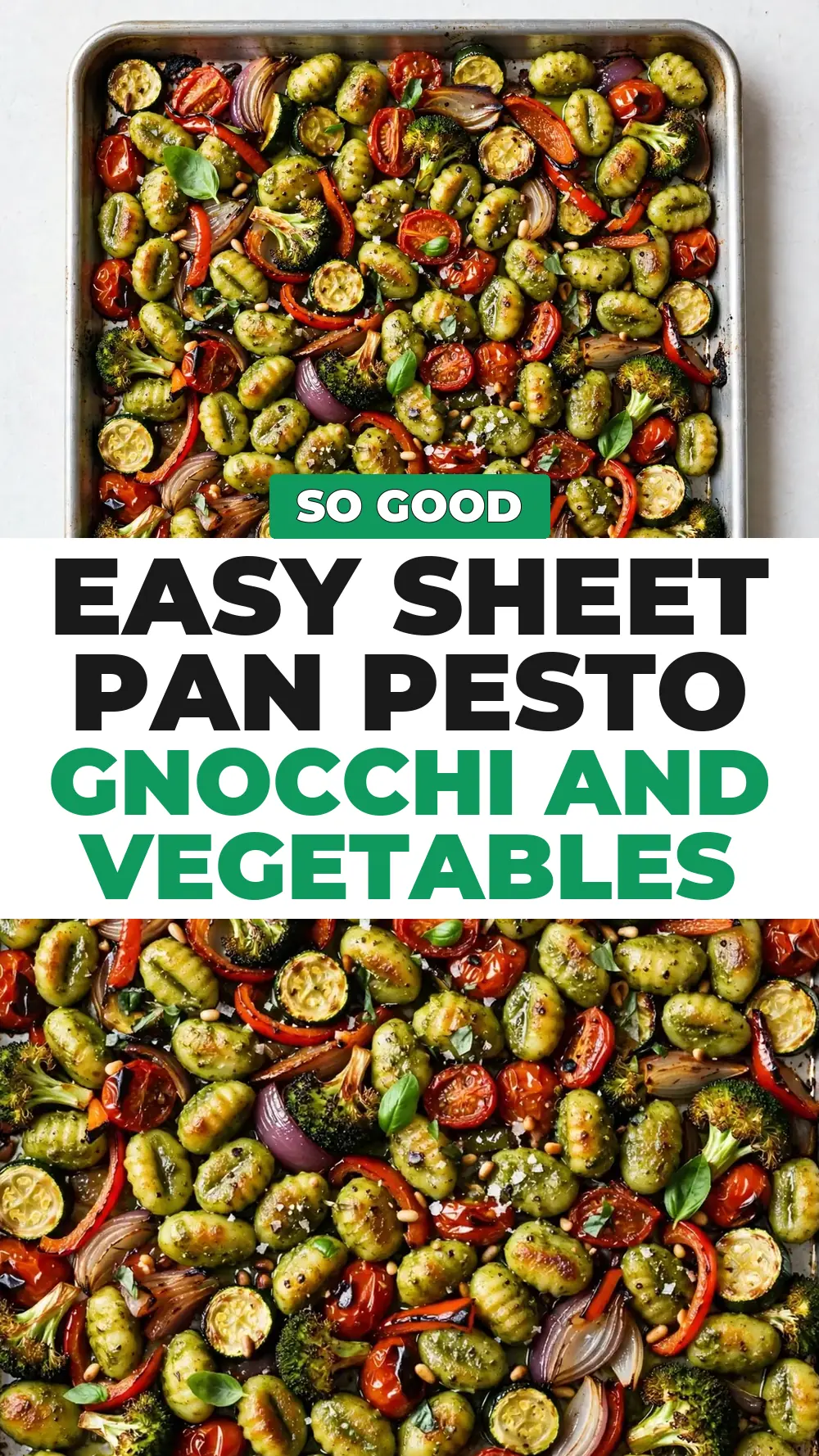 Save Sheet Pan Pesto Gnocchi and Vegetables to Pinterest
