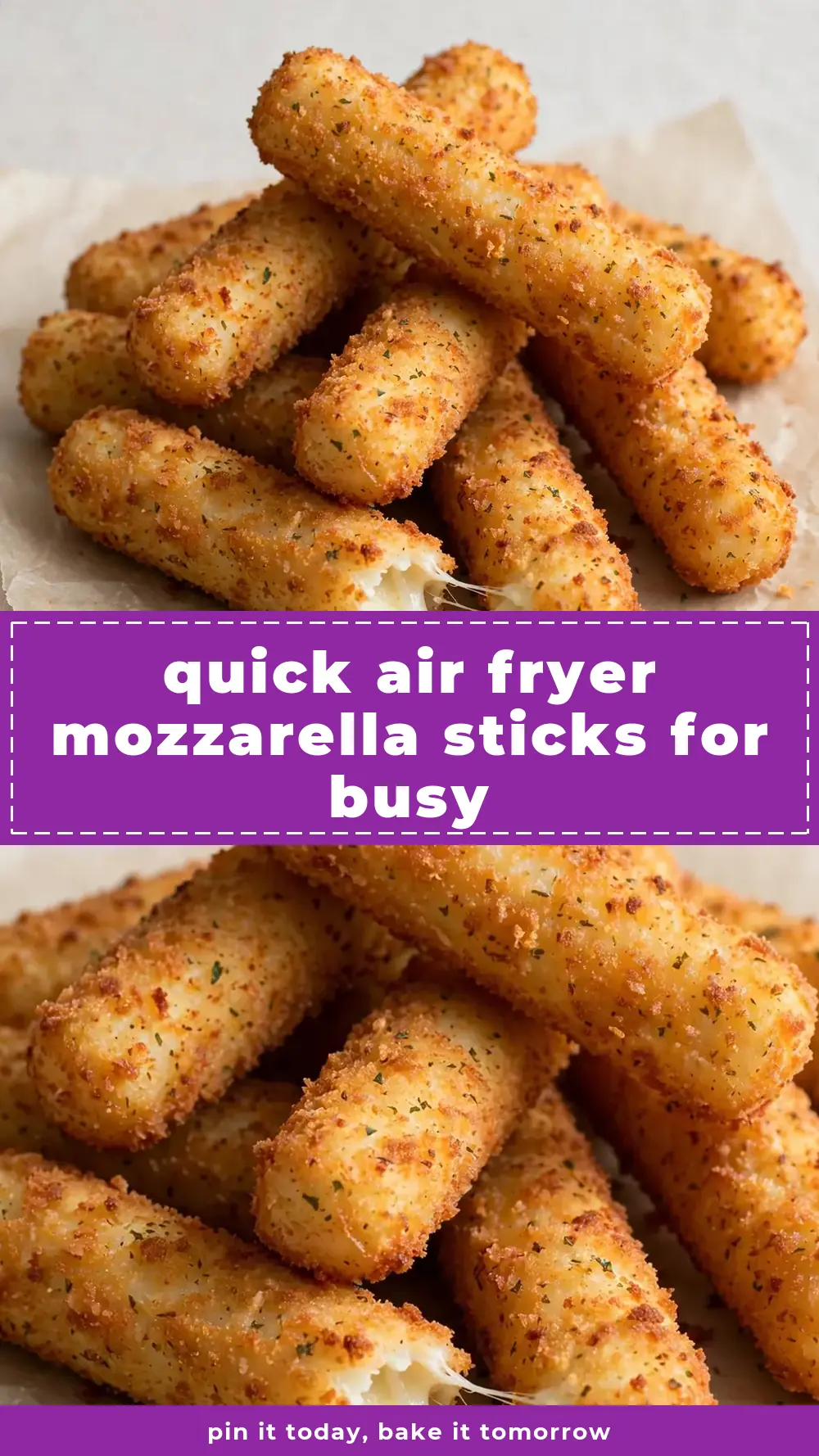 Save Air Fryer Mozzarella Sticks to Pinterest