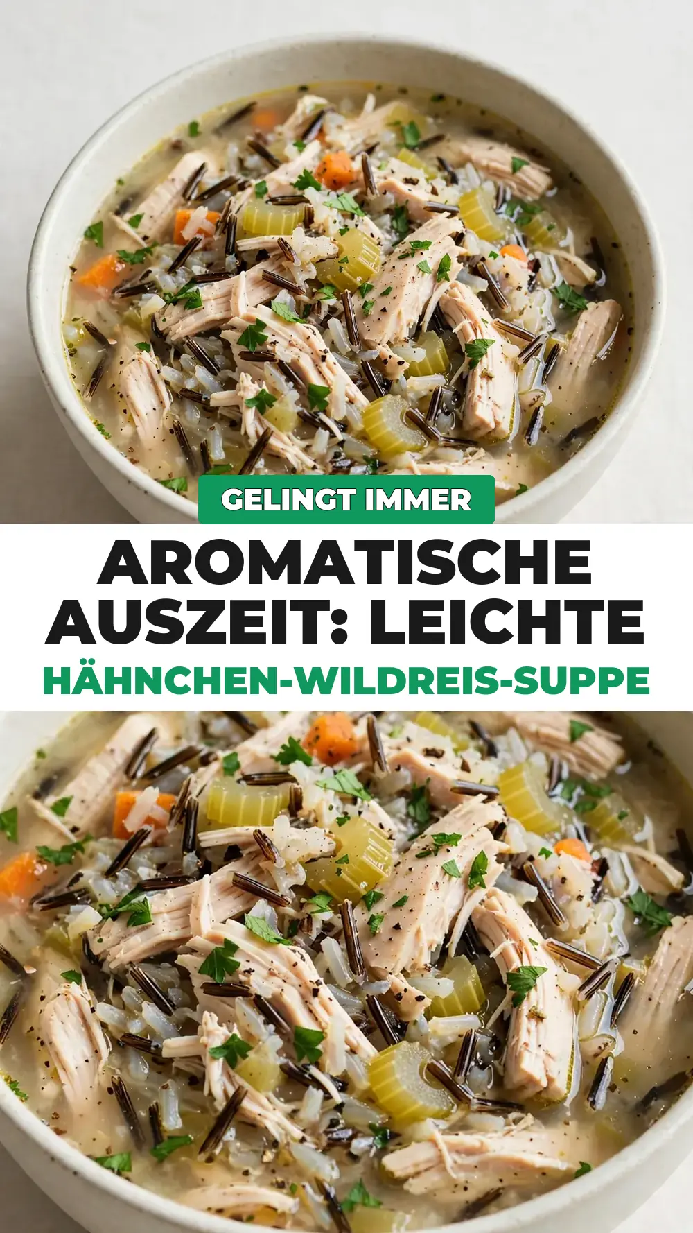 Save light chicken and wild rice soup to Pinterest