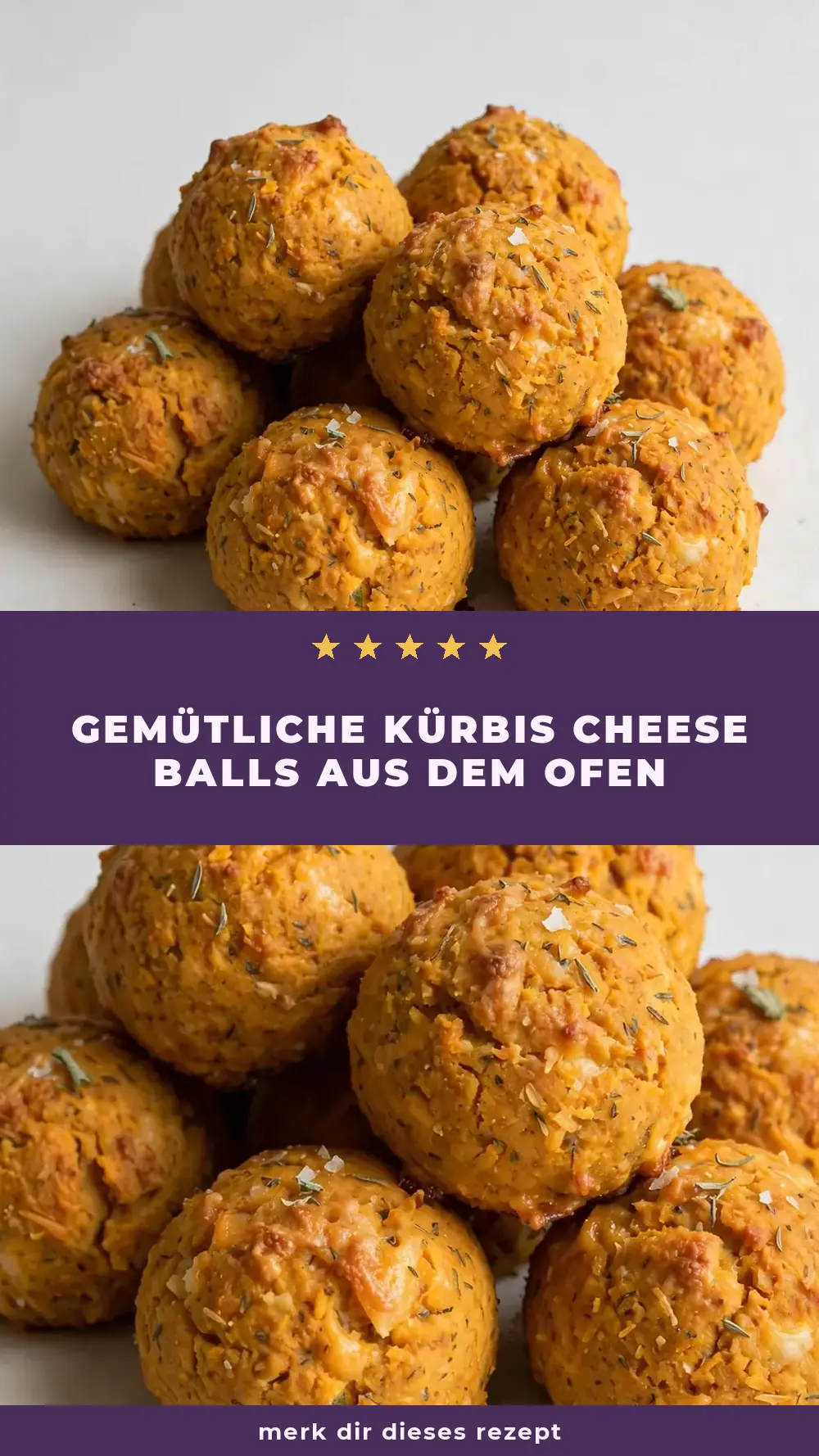 Save easy baked pumpkin cheese balls to Pinterest