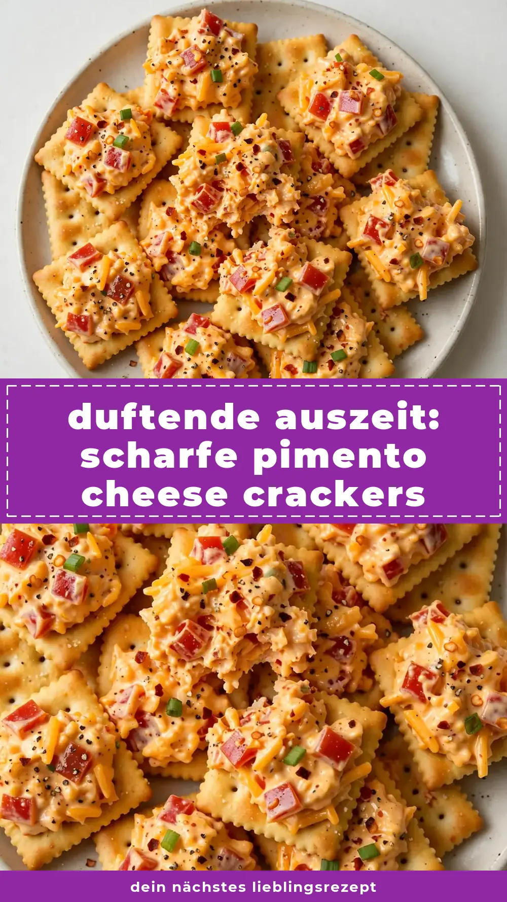 Save spicy pimento cheese crackers recipe to Pinterest