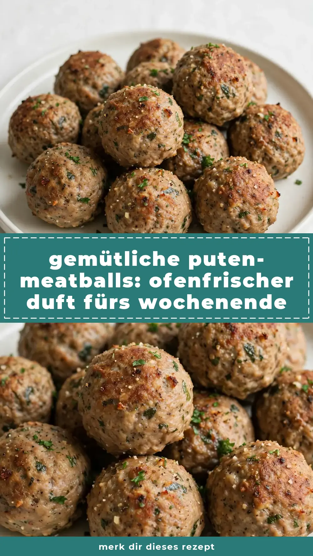 Save easy baked turkey meatball appetizer to Pinterest