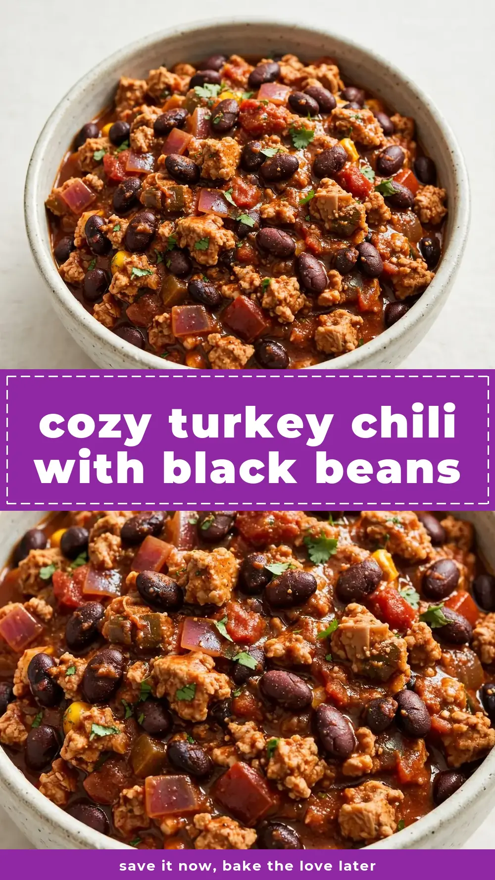 Save turkey chili with black beans to Pinterest