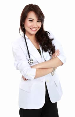 Smiling medical woman doctor