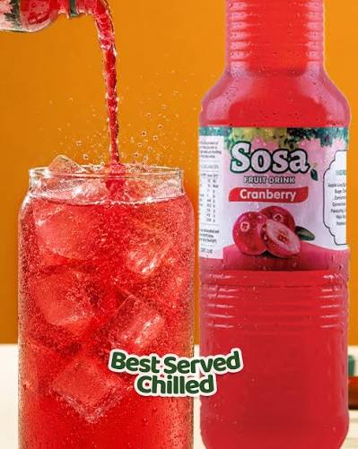 Sosa Fruit Drink Cranberry 1Lt