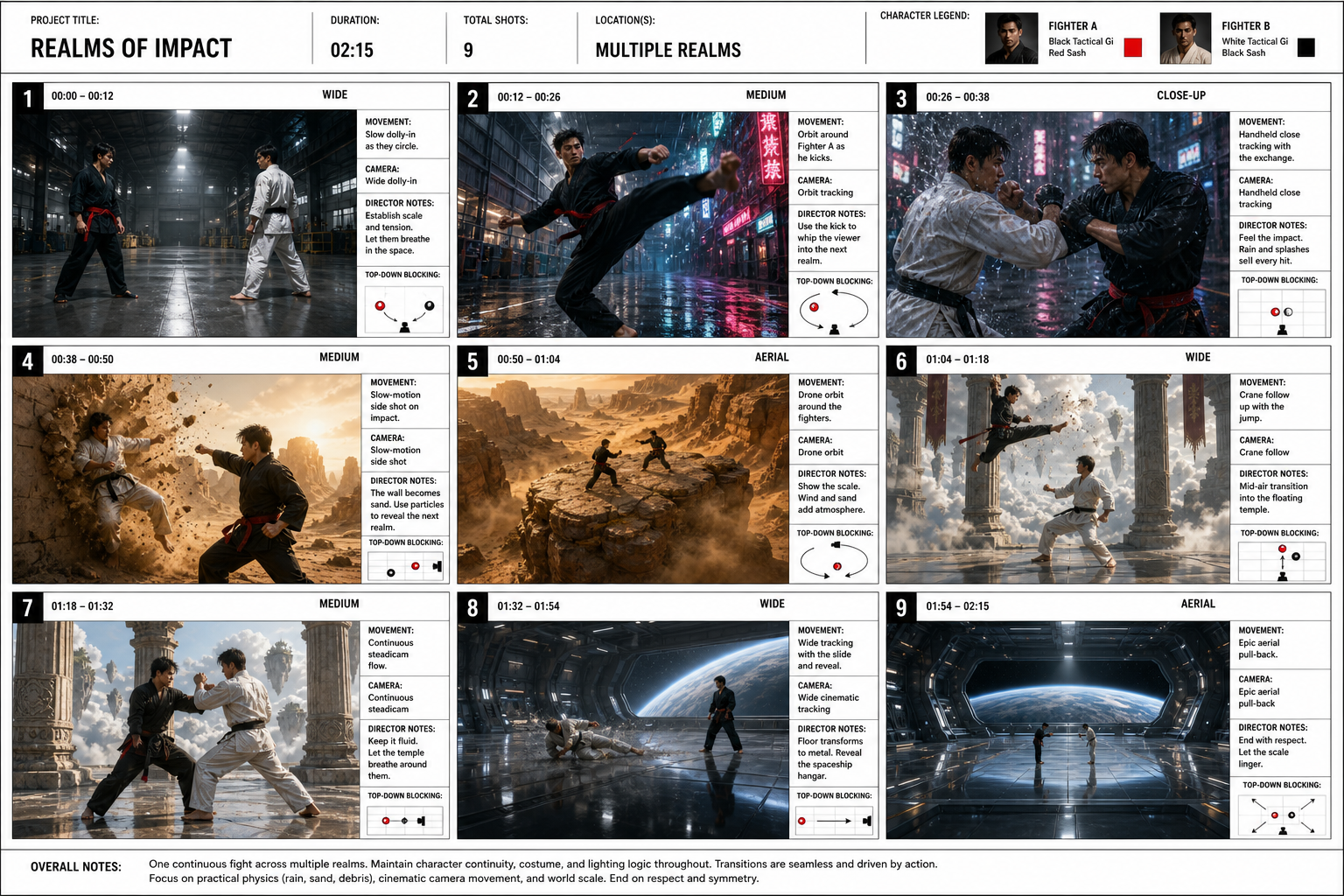 AI storyboard sheet