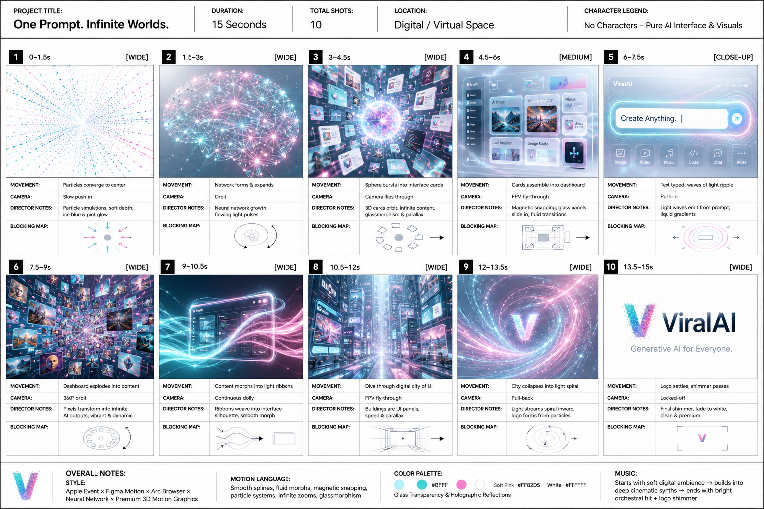 AI storyboard sheet