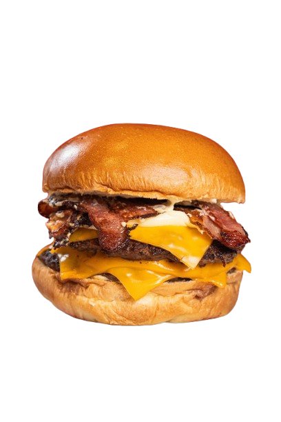 Cheese bacon doble (sin papas)