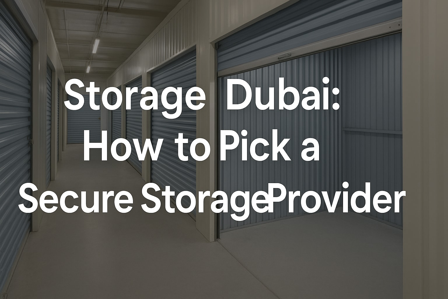 Storage Dubai | How to Pick a Secure Storage Provider in Dubai