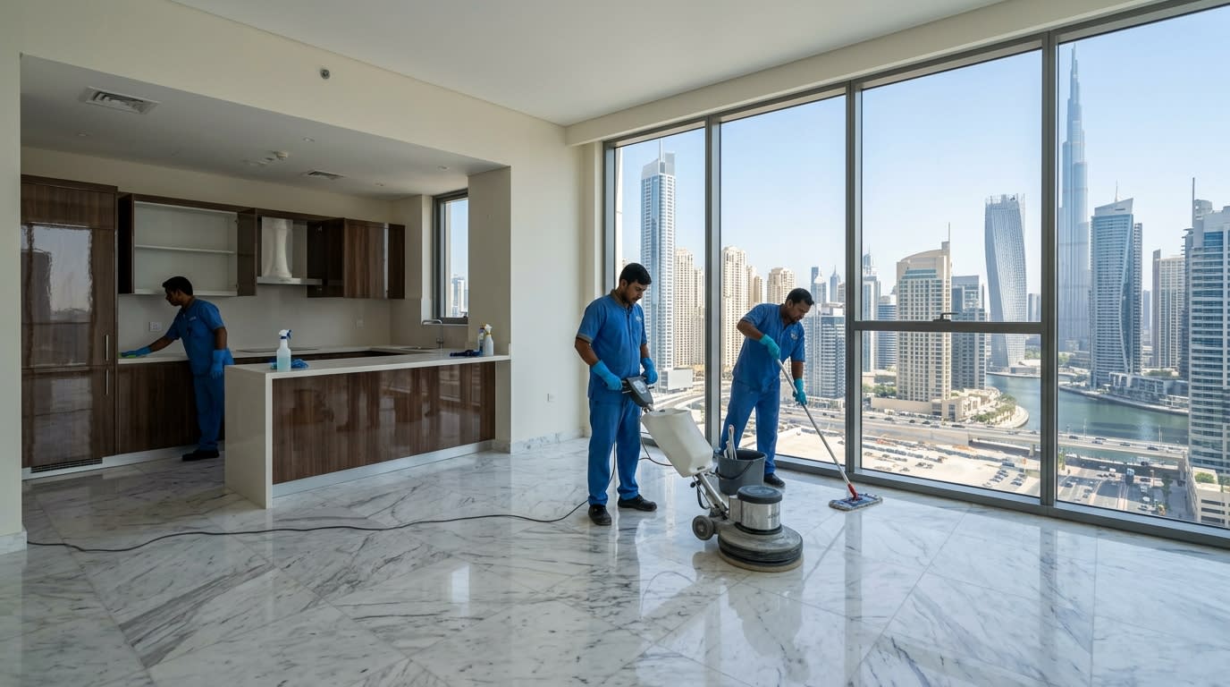 Move-out deep cleaning cost Dubai Karigar UAE professional handover cleaning service before key return