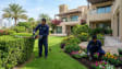 Professional landscaping services in Dubai – Karigar UAE team maintaining a luxury villa garden