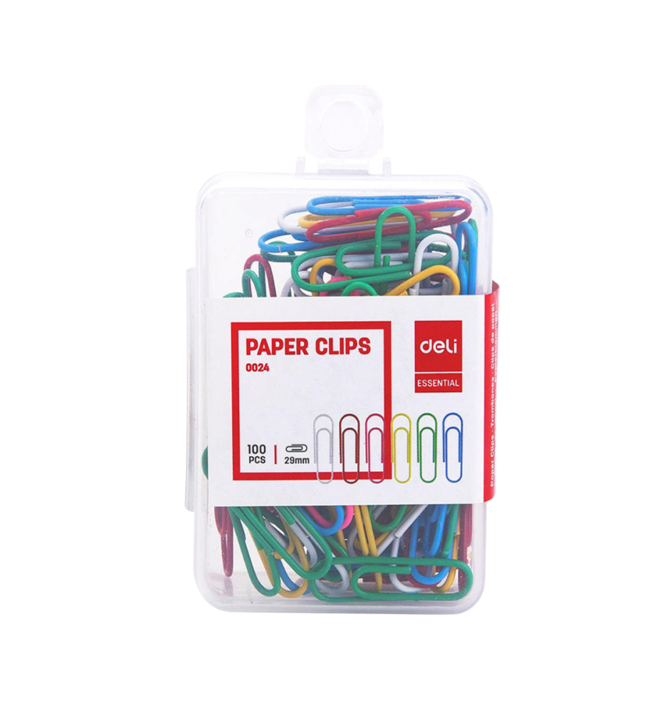 Deli Paper Clip - E0024 (100pcs Box)