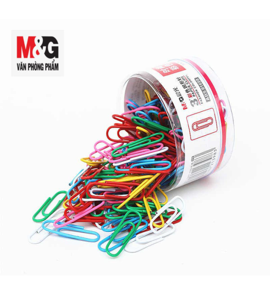 M&G Colorful Paper Clips - (160pcs Box)