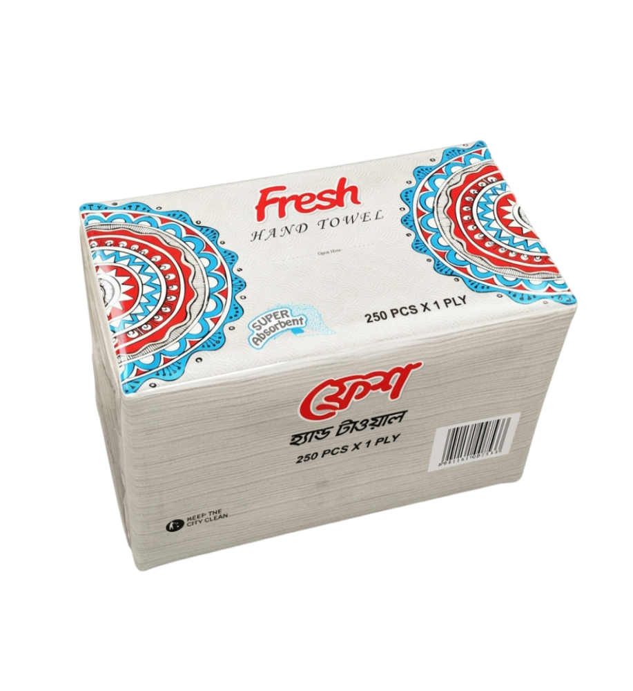 Fresh Hand Towel Tissue Paper - (250 Pcs X 1 Ply)