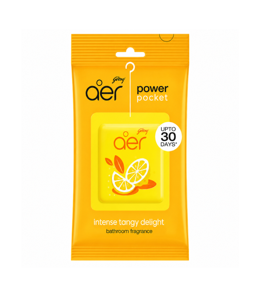 Aer Power Pocket Bathroom Freshener - 10 gm (Lemon Tangy Delight)
