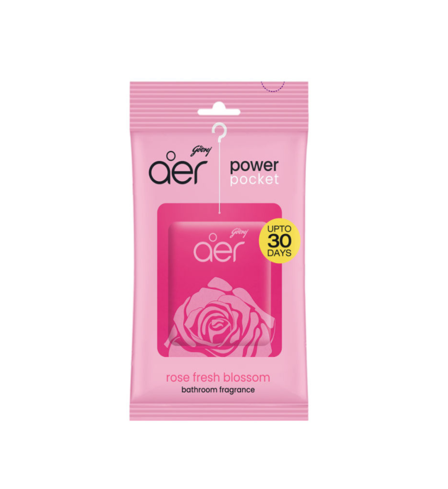 Aer Power Pocket Bathroom Freshener - 10 gm (Rose Fresh Blossom)