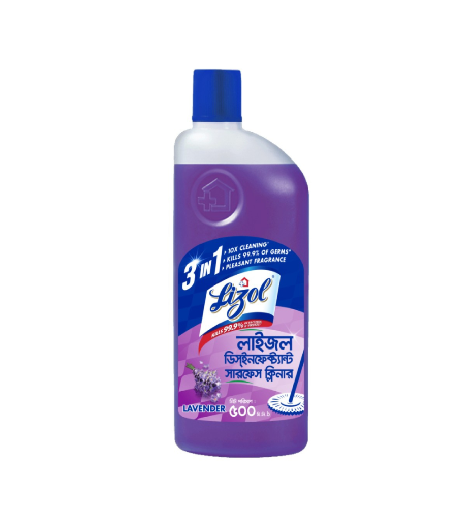 Lizol Disinfectant Floor & Surface Cleaner – 500 ml (Lavender)