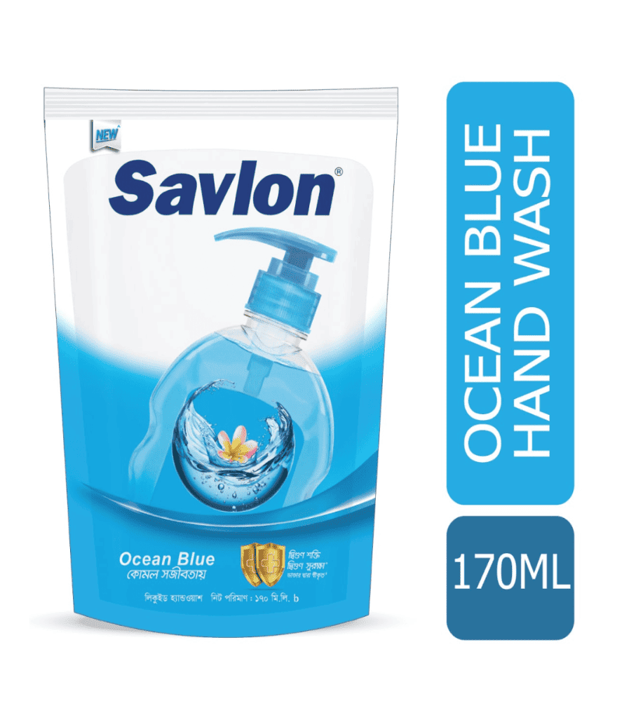 Savlon Handwash Pouch - 170ml (Ocean Blue)