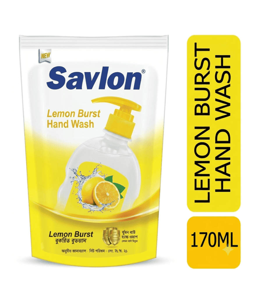 Savlon Handwash Pouch - 170ml (Lemon Burst)