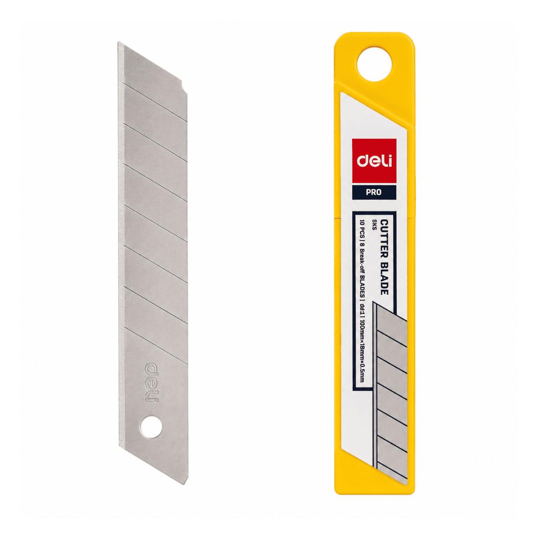 Deli Anti Cutter Blade – 18mm – (10 Pcs Box)